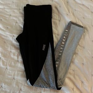 Black and grey PINK VS yoga leggings